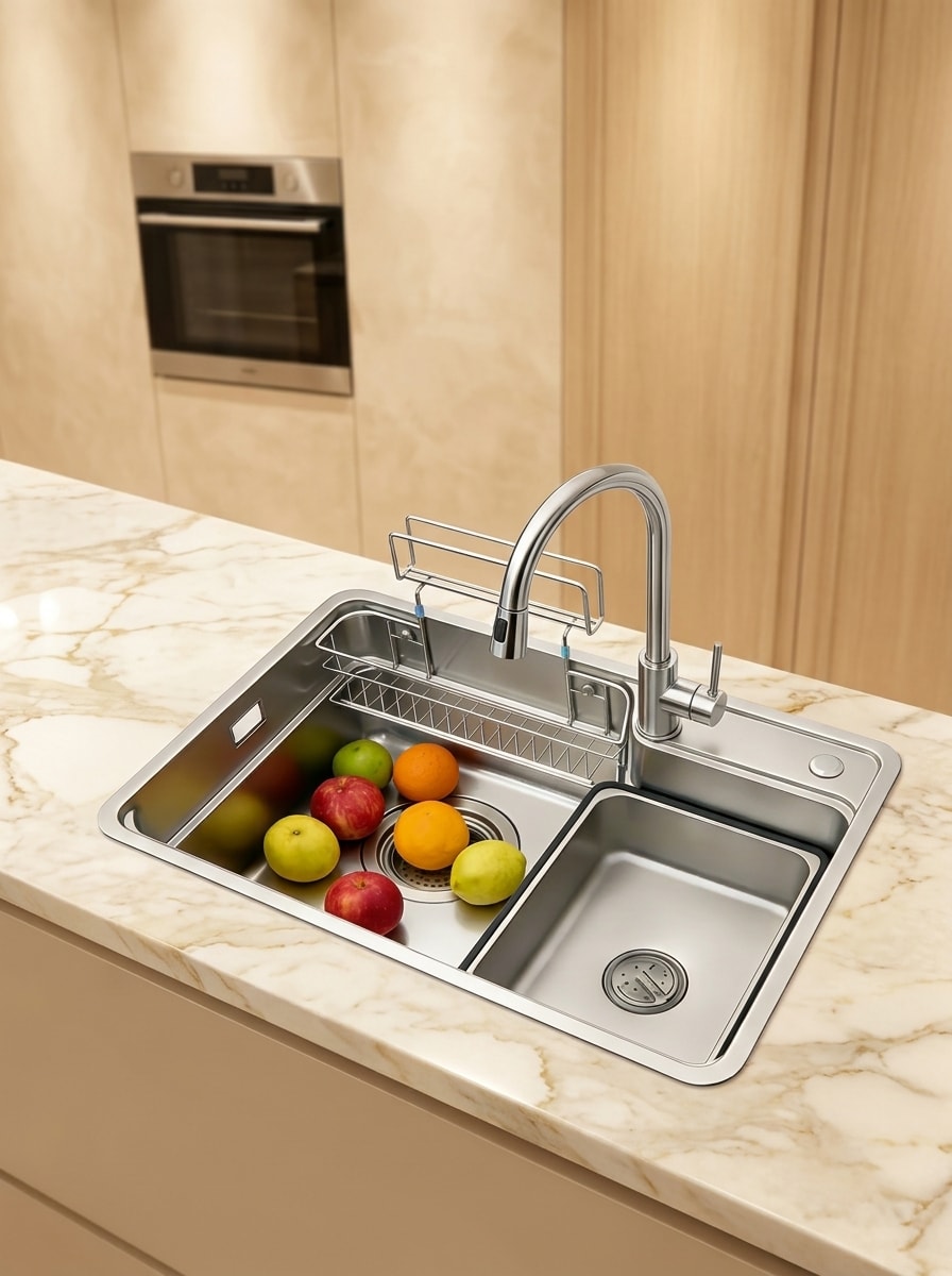 Chậu đơn vân đá - dòng hố lệch — PA-P-6848/8048
