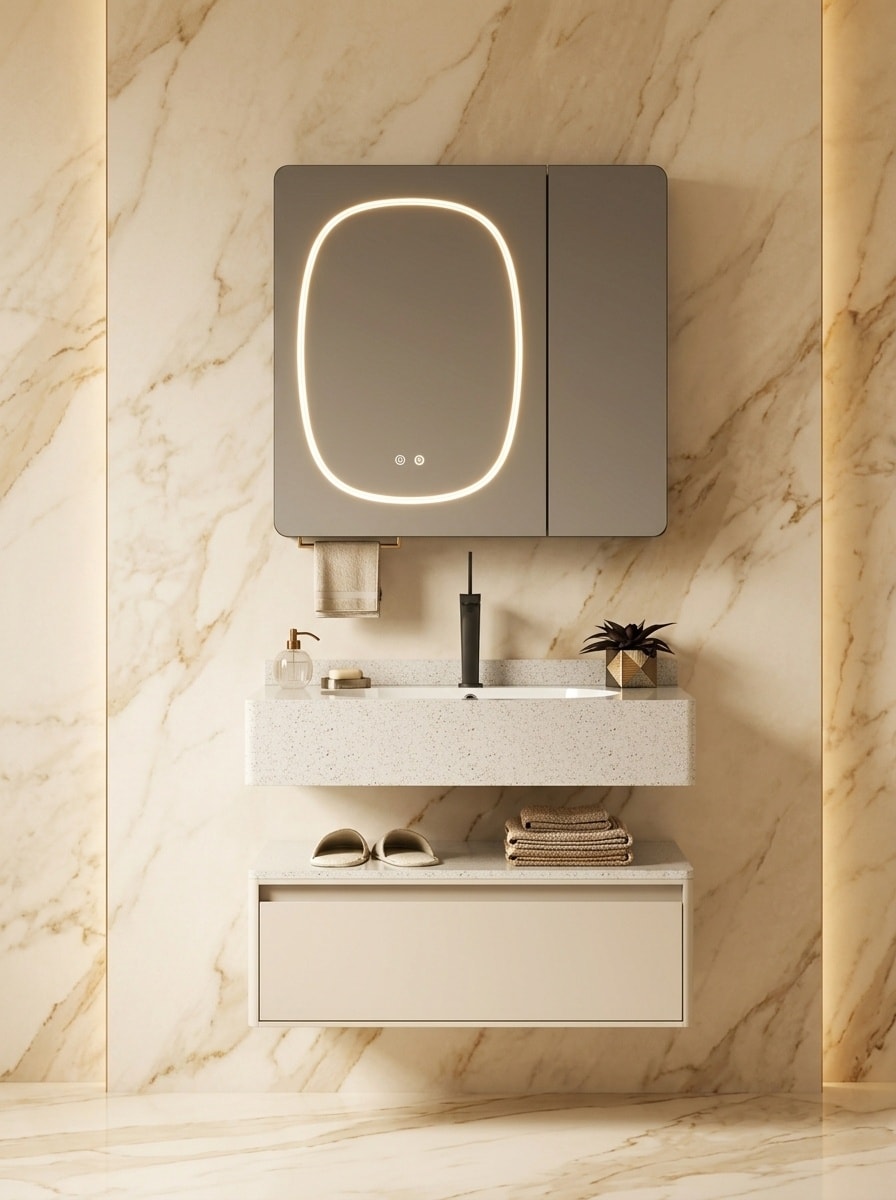 Tủ chậu bàn đá · series 328 (80cm) — P328-80