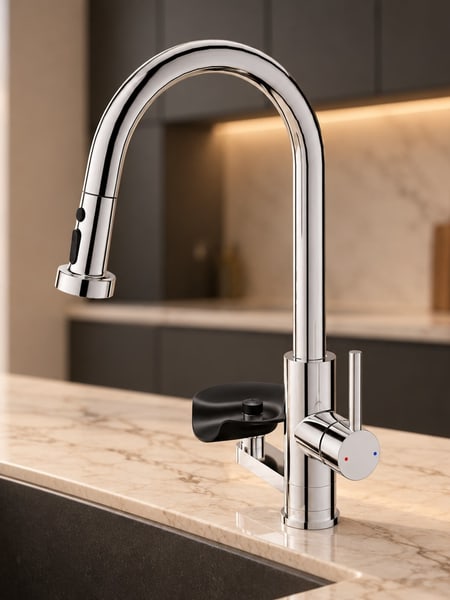 Vòi chậu rửa bát tích hợp rửa cốc